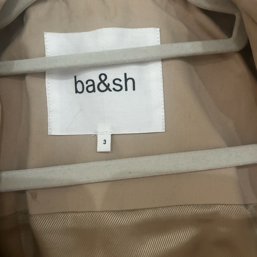 ba&sh Cropped Hooded Trench Jacket in Beige - Picture 8 of 9